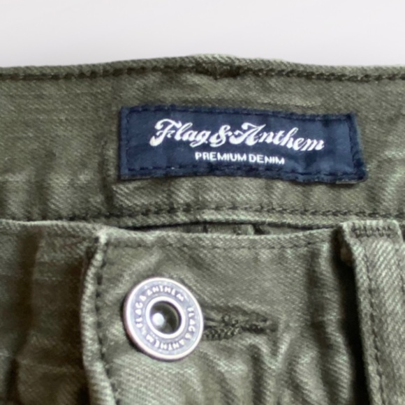 Men's Flag & Anthem 32/34 Green Nashville Straight Premium Denim Jeans - Picture 5 of 9